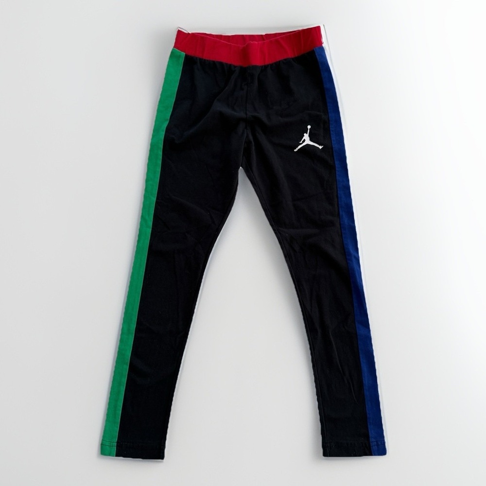 Youth Jordan‎ Leggings Jumpman Colorblock Black Green Red Blue Girls L 12-13